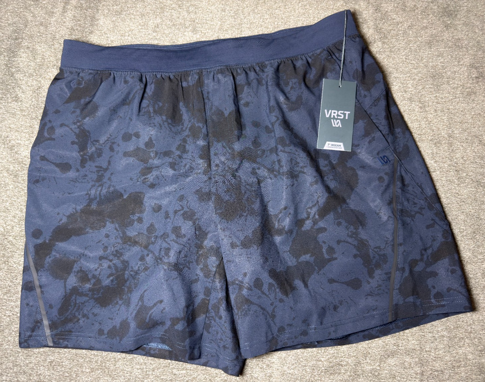 VRST Stealth 7in Lined Short XL Rorschach Dark Ardosia Slate Print NWT Anti Odor